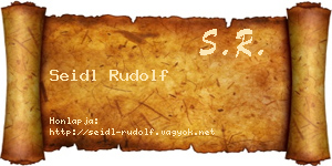 Seidl Rudolf névjegykártya