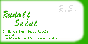 rudolf seidl business card